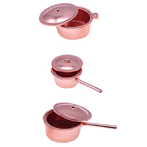HANABASS 3 Stück Mini-Küchenzubehör Mini-Kochgeschirr für Mini-Töpfe für Miniaturtöpfe Simulationsküchenspielzeug Küchenzubehör für Puppenstuben Metall HANABASS 3 Stück Mini-Küchenzubehör Mini-Kochgeschirr für Mini-Töpfe für Miniaturtöpfe Simulationsküchenspielzeug Küchenzubehör für Puppenstuben Metall von HANABASS