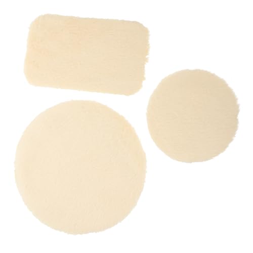 HANABASS 3 Stück Mini Plüsch Teppich Miniatur Teppiche Für Kleine Häuser Puppenwolle Samt Flauschige Böden Florteppiche Kleine DIY Mikrolandschafts Teppiche Basteln Mini von HANABASS