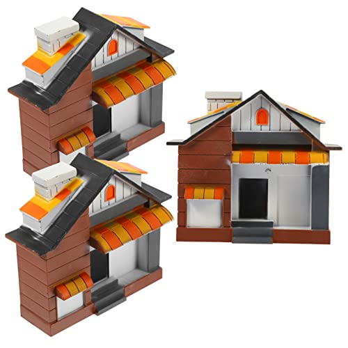 HANABASS 3 Stück Miniatur Haus Modell Zubehör für Sandtisch Kleines Mini Haus Dekoration Spielset für Miniatur Garten und Wohnaccessoires von HANABASS