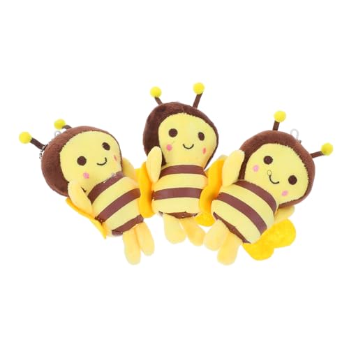 HANABASS 3 Stück Plüsch Bienen Anhänger Süße Kleine Bienen Dekoration für Taschen Rucksäcke und für DIY und Festliche Anlässe HANABASS 3 Stück Plüsch Bienen Anhänger Süße Kleine Bienen Dekoration für Taschen Rucksäcke und für DIY und Festliche Anlässe von HANABASS