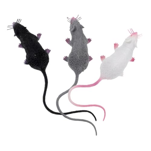 HANABASS 3 Stück Realistisches Teiliges Mausmodell Chinesisches Zodiakdesign Vielseitig als Dekoration Lernspielzeug und Halloween Streich Große Schwarze Weiße und Graue Mäuse für Zuhause HANABASS 3 Stück Realistisches Teiliges Mausmodell Chinesisches Zodiakdesign Vielseitig als Dekoration Lernspielzeug und Halloween Streich Große Schwarze Weiße und Graue Mäuse für Zuhause von HANABASS