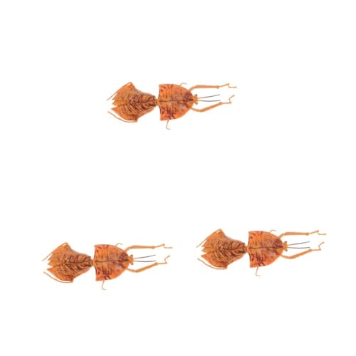 HANABASS 3 Stück Realistisches Totenblatt Mantis Modell Tierfigur Garteninsekten Ornament Pädagogisches Kinderzimmer Dekoration Naturnahe Insektenfigur für Sammler und Naturfans von HANABASS