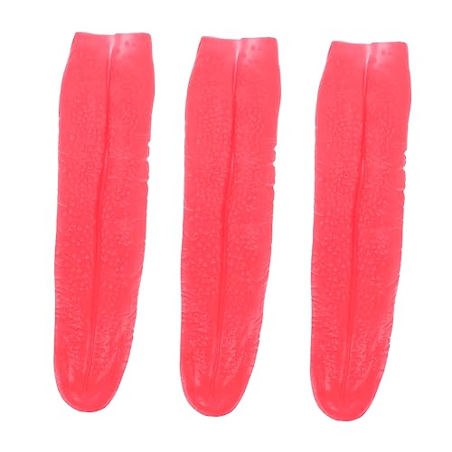 HANABASS 3 Stück Rote Lange Zungen Requisiten Teiliges aus Hochwertigem für Halloween Cosplay Realistische Details Leicht und Bequem für und Scherzartikel HANABASS 3 Stück Rote Lange Zungen Requisiten Teiliges aus Hochwertigem für Halloween Cosplay Realistische Details Leicht und Bequem für und Scherzartikel von HANABASS