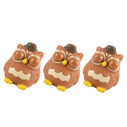 HANABASS 3 Stück Teiliges Eulen Quetschspielzeug Cartoon Stressball aus Weichem Material Lustiges Anti Stress für Erwachsene Party und Dekoration HANABASS 3 Stück Teiliges Eulen Quetschspielzeug Cartoon Stressball aus Weichem Material Lustiges Anti Stress für Erwachsene Party und Dekoration von HANABASS