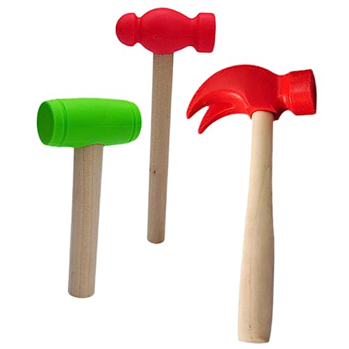 HANABASS 3 Stück Teiliges Hammer Spielzeugset Holzspielzeug für Kreative Rollenspiele Leicht für Kleine Hände und Kindergartenaktivitäten HANABASS 3 Stück Teiliges Hammer Spielzeugset Holzspielzeug für Kreative Rollenspiele Leicht für Kleine Hände und Kindergartenaktivitäten von HANABASS