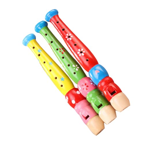 HANABASS 3 Stück Teiliges Holz Bunte Kindermusikinstrumente Kreative für Musikalische Früherziehung Jungen Mädchen Zufällige Farbe Zufällige Farbe von HANABASS