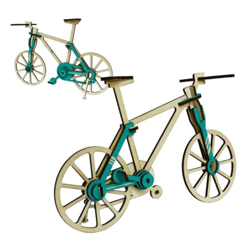 HANABASS 3 Stück Teiliges Holzpuzzle für DIY Handgefertigtes Bastel Puzzle im Fahrrad Design Fördert Hand Auge Koordination und Kreative Fähigkeiten von HANABASS