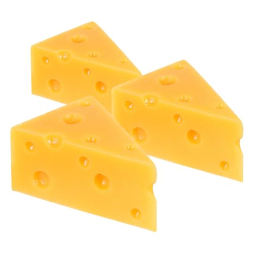 HANABASS 3 Stück Teiliges Künstlicher Käse Modell Dreieck Realistische Simulation Käseattrappe für Küche Bäckerei Home Dekoration Foto Requisite Lebensechte Käse Nachbildung HANABASS 3 Stück Teiliges Künstlicher Käse Modell Dreieck Realistische Simulation Käseattrappe für Küche Bäckerei Home Dekoration Foto Requisite Lebensechte Käse Nachbildung von HANABASS