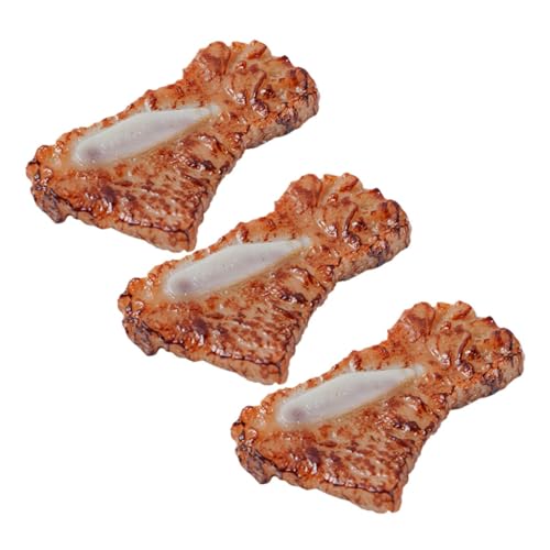 HANABASS 3 Stück Teiliges Künstliches Rindfleisch Modell aus Langlebigem PVC Realistische Simulation für Restaurant Deko Bar und Küchenvitrine Leicht und Stoßfest als Grillzubehör und HANABASS 3 Stück Teiliges Künstliches Rindfleisch Modell aus Langlebigem PVC Realistische Simulation für Restaurant Deko Bar und Küchenvitrine Leicht und Stoßfest als Grillzubehör und von HANABASS