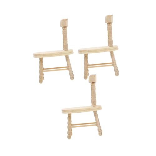 HANABASS 3 Stück Teiliges Mini Holzstuhl Stabile Puppenhausmöbel Handgefertigte DIY Dekoration Klassische Miniatur Adornments für Puppenhaus und Landschaftsdesign HANABASS 3 Stück Teiliges Mini Holzstuhl Stabile Puppenhausmöbel Handgefertigte DIY Dekoration Klassische Miniatur Adornments für Puppenhaus und Landschaftsdesign von HANABASS