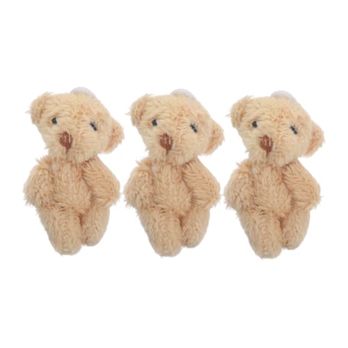 HANABASS 3 Stück Teiliges Mini Kuschelbären Plüschfiguren Kleine Dekorationen für Puppenhaus Tischdeko Geschenkidee von HANABASS