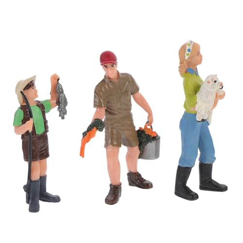 HANABASS 3 Stück Teiliges Miniatur Menschen Modell aus Solidem Material Detaillierte Mini Figuren für Landschafts und Architekturszenen Vielseitige Mini Dekoration für Sammler und von HANABASS