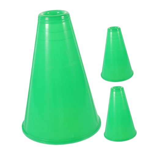 HANABASS 3 Stück Teiliges Party Cheer Megaphon aus Robustem PP Kunststoff Lautstarker Outdoor Noisemaker für Sportveranstaltungen Partys und Spiele Grün Langlebig und Präzise Gefertigt von HANABASS