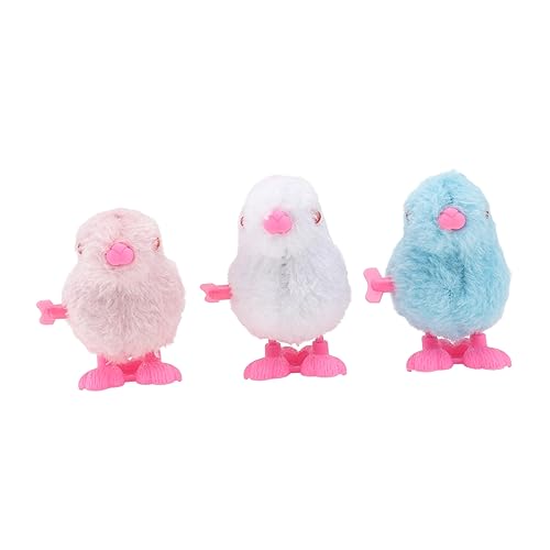 HANABASS 3 Stück Teiliges Plüsch Hase Aufziehspielzeug Niedliche Wind Up Doll Toys Weiche Kuschelhasen für Erwachsene Farblich Sortiert Langlebiges Material Zufällige Farbe Zufällige Farbe von HANABASS