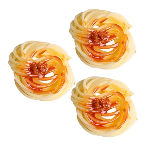 HANABASS 3 Stück Teiliges Realistisches Spaghetti Modell mit Sauce Kunstvolles Lebensmittel für Restaurant und Spielküche Hochwertige und Kinderfreundliche Dekoration HANABASS 3 Stück Teiliges Realistisches Spaghetti Modell mit Sauce Kunstvolles Lebensmittel für Restaurant und Spielküche Hochwertige und Kinderfreundliche Dekoration von HANABASS