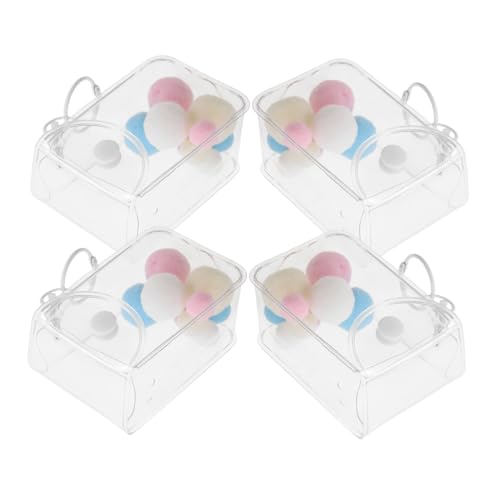 HANABASS 3 Stück Transparente PVC Sammelfiguren Taschen Minimalistischer Aufbewahrungsbeutel Tragbarer Organizer für Mini Puppen Sammler Schutz und Sichtbarkeit von HANABASS