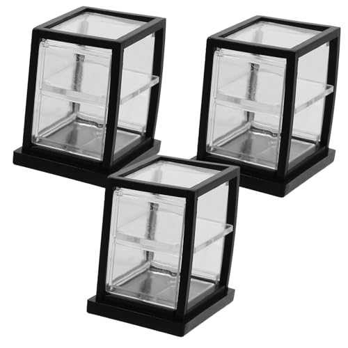 HANABASS 3 Stück Transparente Vitrine Puppe Mini winzig Anzeige Showcase für klein realistisch tortendeko Einschulung Schaufenster Dollhouse Dekorationen Kuchen Schrank Abs Schwarz HANABASS 3 Stück Transparente Vitrine Puppe Mini winzig Anzeige Showcase für klein realistisch tortendeko Einschulung Schaufenster Dollhouse Dekorationen Kuchen Schrank Abs Schwarz von HANABASS