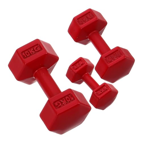 HANABASS 3 Stücke Mini-Hanteln Mini-Sportgeräte Mini-Fitness-Langhantel Puppenhaus-Fitnesszubehör Miniaturspielzeug Puppenhaus-Miniatur-Ornament Hantelmodell Kurzhantel Mini Legierung rot HANABASS 3 Stücke Mini-Hanteln Mini-Sportgeräte Mini-Fitness-Langhantel Puppenhaus-Fitnesszubehör Miniaturspielzeug Puppenhaus-Miniatur-Ornament Hantelmodell Kurzhantel Mini Legierung rot von HANABASS