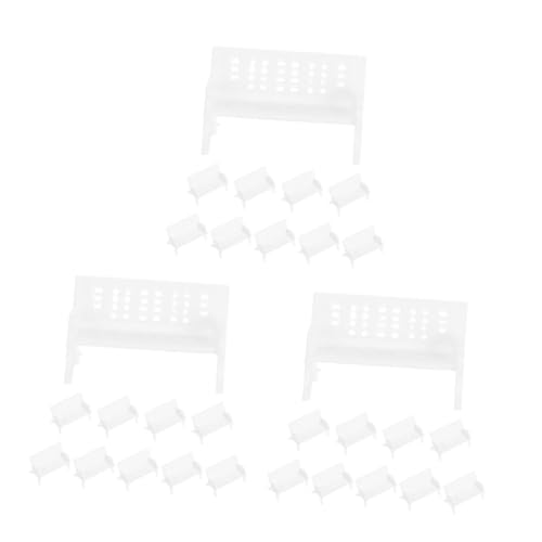 HANABASS 30 Miniatur aus Robustem Kunststoff Kleiner Puppenhausstuhl für Desktop Dekoration und Mini Szenen Tragbar Vielseitig Einsetzbar Elegantes Design von HANABASS