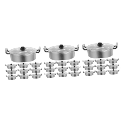 HANABASS 30 Stck. Teiliges Mini Hot Pot Set Puppenhaus Kochgeschirr aus Sicherem mit Deckel Realistische Simulation für Kreatives Zubehör für Puppenküche und Rollenspiele HANABASS 30 Stck. Teiliges Mini Hot Pot Set Puppenhaus Kochgeschirr aus Sicherem mit Deckel Realistische Simulation für Kreatives Zubehör für Puppenküche und Rollenspiele von HANABASS