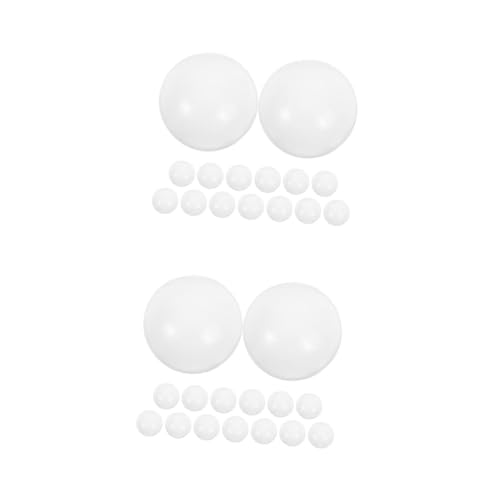 HANABASS 30 Stck. Teiliges Mini Tischfußball Weiße Glänzende Bälle für Tischkicker Fußballspiel Zubehör für Desktop Soccer Games Zubehör von HANABASS