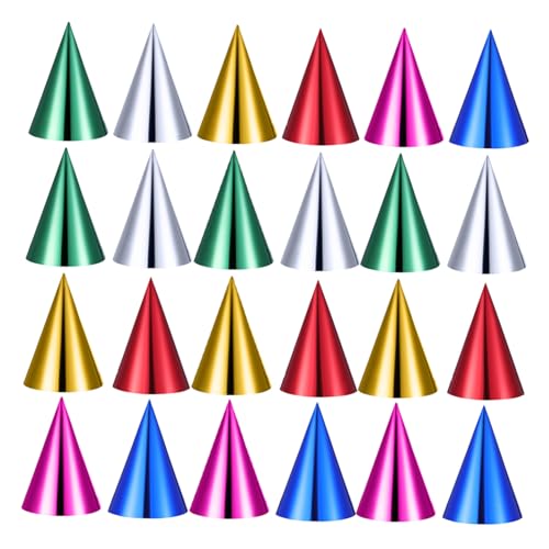 HANABASS 30 Stück 30-teilig Bunte Metallic-folie Hüte mit Elastischem Band Bequeme Geburtstagsmützen für Erwachsene Vielseitige Kopfbedeckung für Weihnachten Neujahr Festlichkeit HANABASS 30 Stück 30-teilig Bunte Metallic-folie Hüte mit Elastischem Band Bequeme Geburtstagsmützen für Erwachsene Vielseitige Kopfbedeckung für Weihnachten Neujahr Festlichkeit von HANABASS