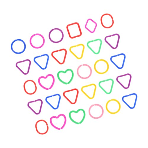 HANABASS 30 Stück Geometrische Schnallenkette Ringe Für Babyspielzeug Gliederkette Link Zu Babyspielzeugringen Ringe Links -verbindungsring Plastik HANABASS 30 Stück Geometrische Schnallenkette Ringe Für Babyspielzeug Gliederkette Link Zu Babyspielzeugringen Ringe Links -verbindungsring Plastik von HANABASS