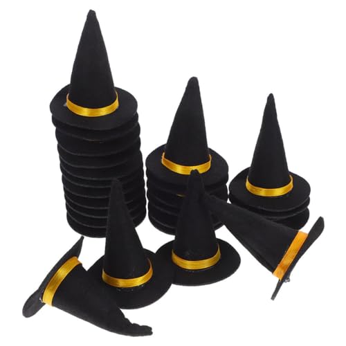HANABASS 30 Stück Halloween-mini-hexenhüte: Flaschenaufsätze – Kleine Filzhüte Für Weinflaschen, Partydekorationen, Kostüme Und Bastelzubehör HANABASS 30 Stück Halloween-mini-hexenhüte: Flaschenaufsätze – Kleine Filzhüte Für Weinflaschen, Partydekorationen, Kostüme Und Bastelzubehör von HANABASS