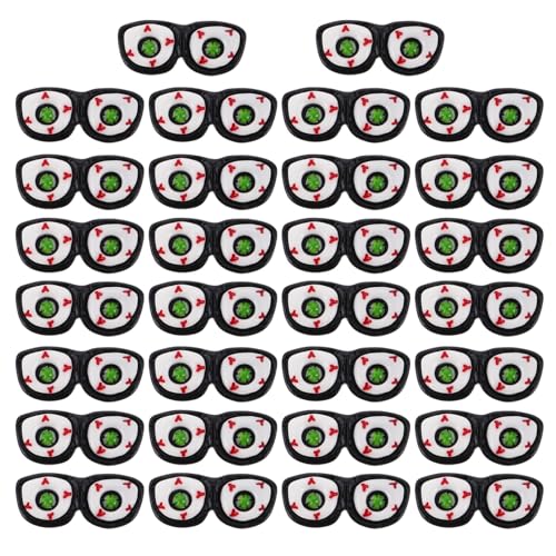 HANABASS 30 Stück Horrorbrillen Halloween Dekor Realistische Glas Augäpfel Realistische Puppenherstellung Augäpfel Zum Basteln Handgefertigtes Design von HANABASS