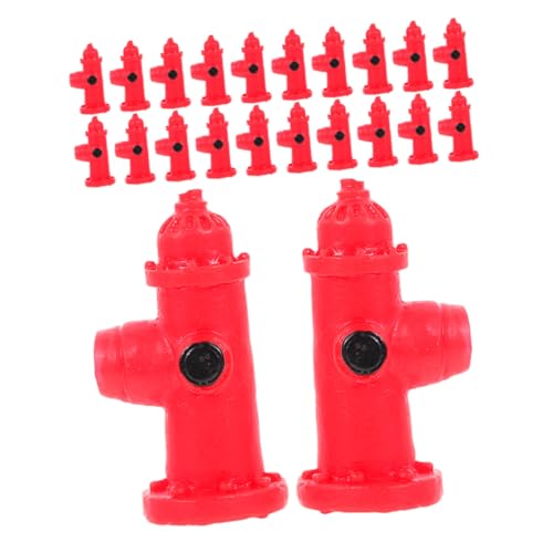 HANABASS 30 Stück Teiliges Mini Feuerhydrant aus Hochwertigem Resin Realistische Strapazierfähige Puppenhaus-deko für Kreative DIY-mikrolandschaften für Rollenspiele und Vielseitige von HANABASS