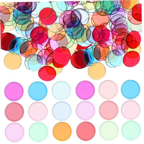 HANABASS 300 Stück Bunte Bingo Chips aus Kunststoff Runde Spielchips für Bingo Spielkarten Langlebige Spielmarken mit Glatter Oberfläche Vielseitig Einsetzbar für Klassifikationsspiele von HANABASS