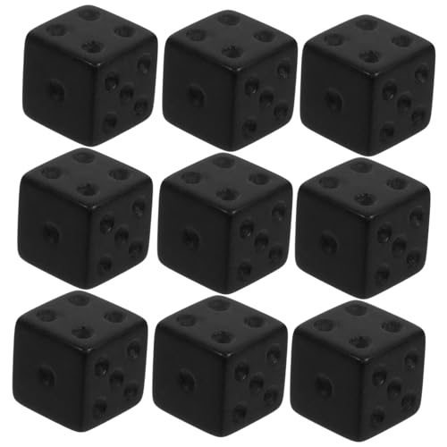 HANABASS 30Stücke Acrylwürfel Tragbare Schwarze Würfel für Brettspiele Partyzubehör Mattierte Spielwürfel für Zuhause Bars und Gartenunterhaltung von HANABASS