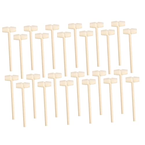HANABASS 30Stücke Mini Holzhammer für Teiliges Holzspielzeug mit Handgefertigten Hämmern für Kreative Lernspielzeuge Fördert Motorik und Hand Augen Koordination von HANABASS