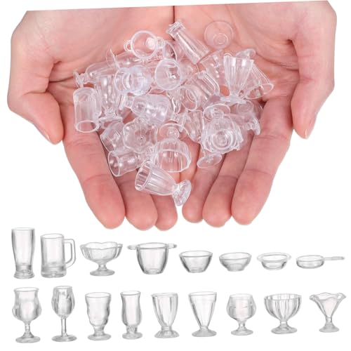 HANABASS 34 Stück Bonbon-Modell Miniaturen Bausatz Mini -Gerichte für Puppen Minibecher zum Basteln winzig wohnungsdeko wohnraumdeko trinkgläser Mug Set Mini-Tasse Mikrobecher Plastik HANABASS 34 Stück Bonbon-Modell Miniaturen Bausatz Mini -Gerichte für Puppen Minibecher zum Basteln winzig wohnungsdeko wohnraumdeko trinkgläser Mug Set Mini-Tasse Mikrobecher Plastik von HANABASS