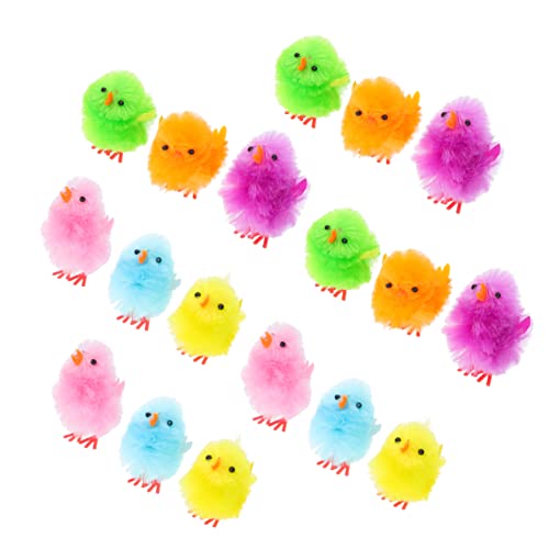 HANABASS 36 Stück Küken-Dekoration klein Chenille-Küken Dekorationen Mini Party basteln für Ostern basteln zu Ostern Huhn von Osterde Osterdeko Simulationshuhn chemische Faser von HANABASS