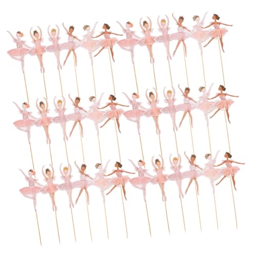 HANABASS 36 Stück Teiliges Ballerina Cupcake Picks Rosa Ballet Girl Cake Topper für Geburtstag Shower Hochzeit Partydekoration mit Eleganten Tanzmädchen Figuren Einfache Anwendung HANABASS 36 Stück Teiliges Ballerina Cupcake Picks Rosa Ballet Girl Cake Topper für Geburtstag Shower Hochzeit Partydekoration mit Eleganten Tanzmädchen Figuren Einfache Anwendung von HANABASS