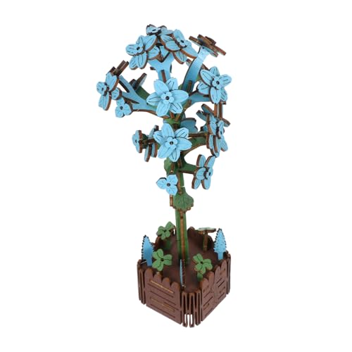 HANABASS 3D Holzblumenpuzzle Holzbausatz Für Hyazinthen Holzblumen Zum Basteln Für Hyazinthen 3D Puzzle Für Pflanzenliebhaber Handmontierte Holzblume von HANABASS