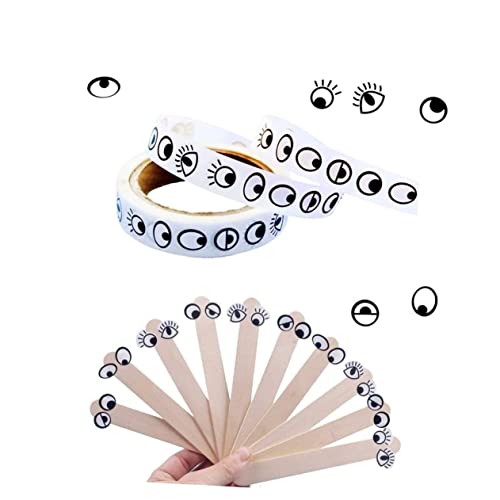 HANABASS 3Rollen Teiliges Cartoon Aufkleber für Augen Nase Mund Selbstklebend Kreative DIY Bastelmaterialien Hand Augen Koordination für Lustige von HANABASS