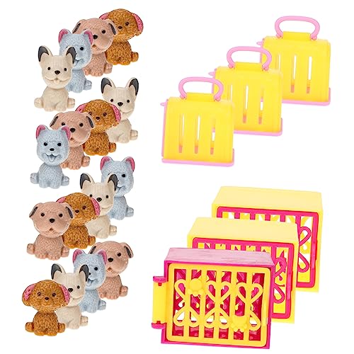 HANABASS 3Sätze Miniatur Hundespielzeug Teiliges Mini Haus für Haustiere für Wohnkultur und Landschaftsbau Robustes Zubehör für Mini Zimmerdekoration von HANABASS
