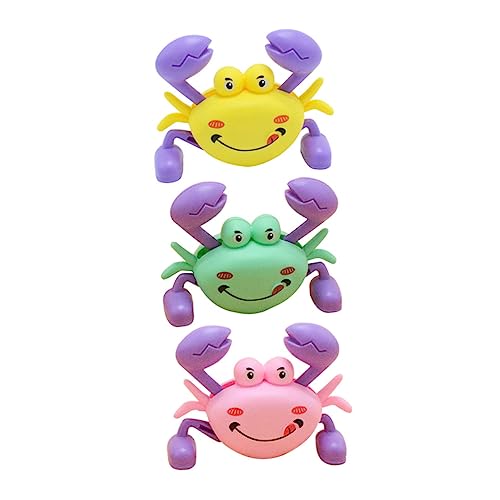 HANABASS 3 Stück Interaktive Aufziehspielzeug Krabben für Kinder Lustiges Krabbenspielzeug in Cartoon Form Fördert Koordination und Vorstellungskraft für Spiel und Deko von HANABASS
