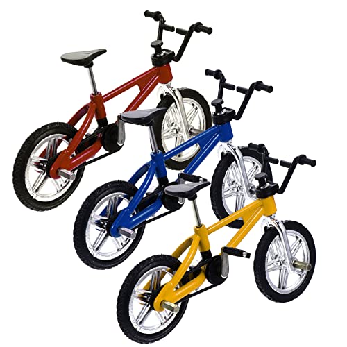 HANABASS 3Stücke Mini Finger Mountainbike Teiliges Modell Langlebigem Material für Stressabbau für Partys und Geburtstagsfeiern von HANABASS