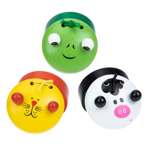 HANABASS 3Stücke Percussion aus Bunte Castanets für Musikalische Früherziehung für Kleinkinder zur Stimulation der Sensorischen Entwicklung von HANABASS