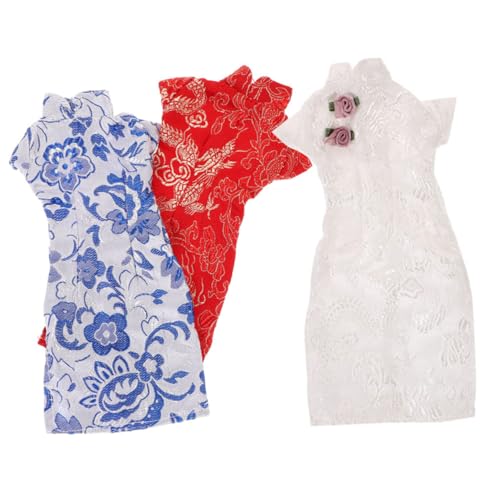 HANABASS 3Stücke Puppen Cheongsam Chinesische Puppenkleidung für Spielzeugpuppen Wiederverwendbar Leicht und Langlebig Perfektes von HANABASS