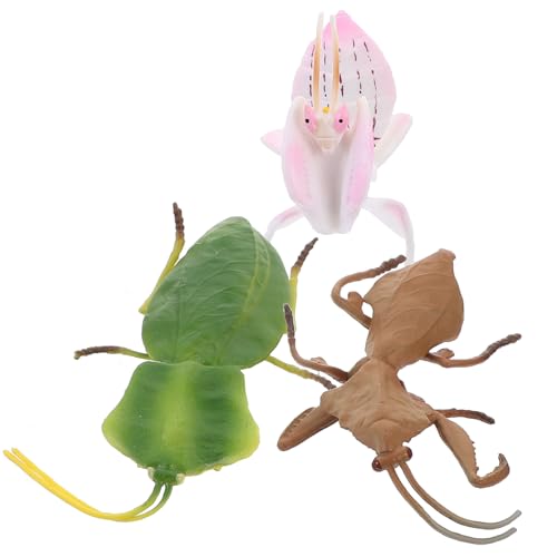 HANABASS 3Stücke Realistisches Mantismodell Pädagogisches Insektenmodell für Lebendige Gottesanbeterin Figuren für Lernspielzeug und Garten Dekoration von HANABASS