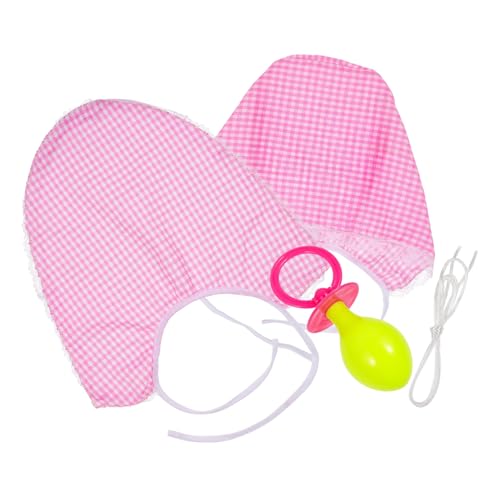 HANABASS 3Stücke Teiliges Cosplay Set für Erwachsene Lustige Babykostüme mit Schnullerlätzchen Mütze für Faschingspartys Zubehör für Männer Frauen HANABASS 3Stücke Teiliges Cosplay Set für Erwachsene Lustige Babykostüme mit Schnullerlätzchen Mütze für Faschingspartys Zubehör für Männer Frauen von HANABASS