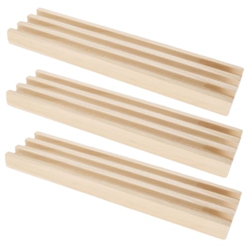 HANABASS 3Stücke Teiliges Domino Rack aus Holz Stabiler Halter für Domino Steine und Spielkarten für Mexican Train und Andere Spiele mit Rutschfesten Unterlagen Langlebig und Praktisch HANABASS 3Stücke Teiliges Domino Rack aus Holz Stabiler Halter für Domino Steine und Spielkarten für Mexican Train und Andere Spiele mit Rutschfesten Unterlagen Langlebig und Praktisch von HANABASS