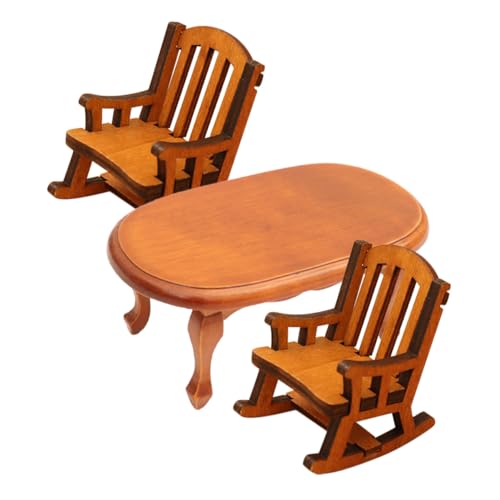 HANABASS 3Stücke Teiliges Holzmöbelset mit Couchtisch und Schaukelstuhl für Fotografie und Kreative DIY Projekte HANABASS 3Stücke Teiliges Holzmöbelset mit Couchtisch und Schaukelstuhl für Fotografie und Kreative DIY Projekte von HANABASS