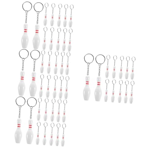 HANABASS 4 Sätze Mini Bowling Schlüsselanhänger Robuste Und Praktische Schlüsselanhänger Für Taschen Und Handys Als Für Kindergeburtstage Und Bowling Partys 12 Stück * 4 von HANABASS