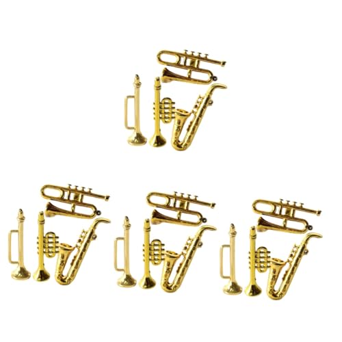 HANABASS 4 Sätze Mini-Saxophon Winzig Puppenhaus Miniaturzubehör Mini-trompete Miniaturen Instrumentenverzierungen Instrument Miniaturspielzeug Plastik Golden 4 Stück * 4 HANABASS 4 Sätze Mini-Saxophon Winzig Puppenhaus Miniaturzubehör Mini-trompete Miniaturen Instrumentenverzierungen Instrument Miniaturspielzeug Plastik Golden 4 Stück * 4 von HANABASS