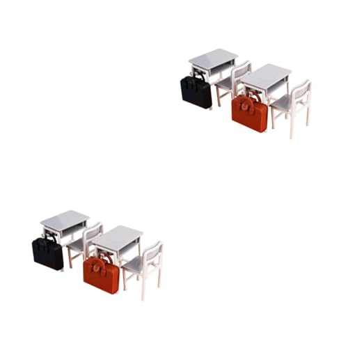 HANABASS 4 Sätze Miniatur Puppenhaus Möbel Set mit Schultischen Stühlen und Kleinen Rucksäcken Realistische Klassenzimmer Szene Vielseitige Dekoration für Puppenhäuser und Foto Requisiten HANABASS 4 Sätze Miniatur Puppenhaus Möbel Set mit Schultischen Stühlen und Kleinen Rucksäcken Realistische Klassenzimmer Szene Vielseitige Dekoration für Puppenhäuser und Foto Requisiten von HANABASS